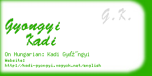 gyongyi kadi business card